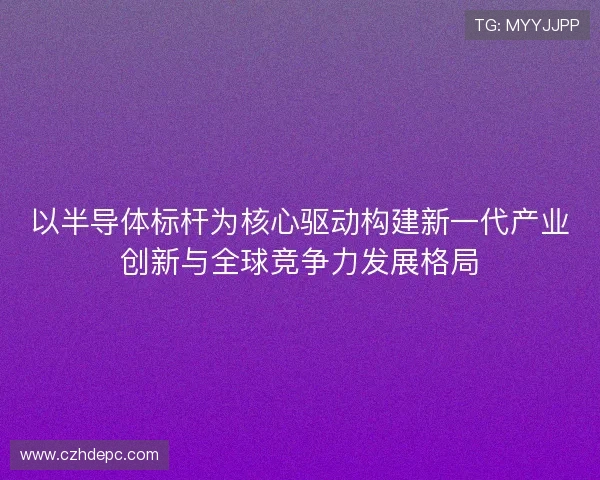 以半导体标杆为核心驱动构建新一代产业创新与全球竞争力发展格局